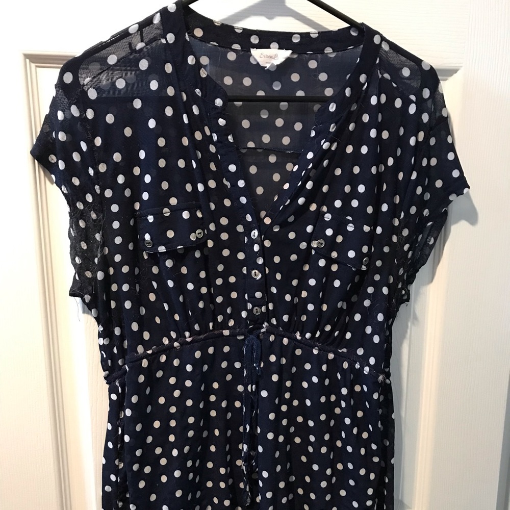 Polka Dot Maternity Blouse